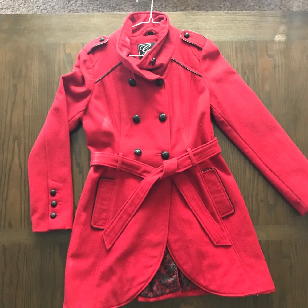 Red GUESS peacoat - Picture 2 of 4